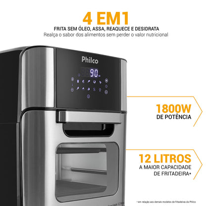Air Fryer Oven 4 em 1 - 12 Litros