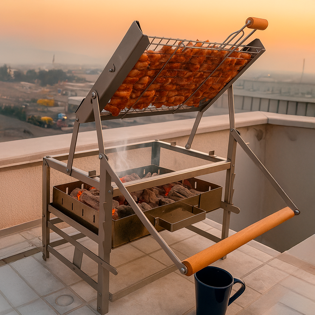 Churrasqueira com Grelha Giratória 360° | Queima de Estoque