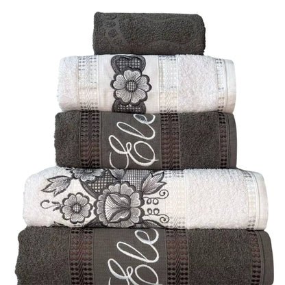 Jogo De Banho 5 Peças 450g/M² Richilieu Toalhas 100% Algodão Premium