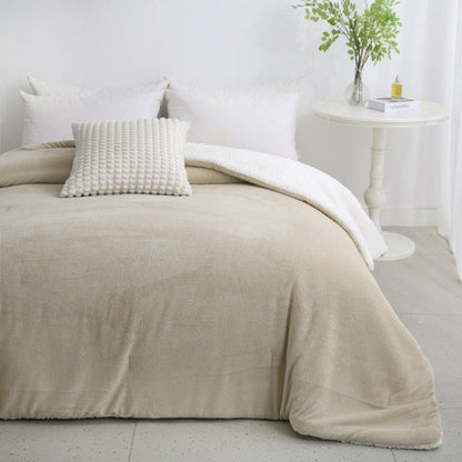 Coberdrom Supreme Dupla Face Pele de Carneiro Areia